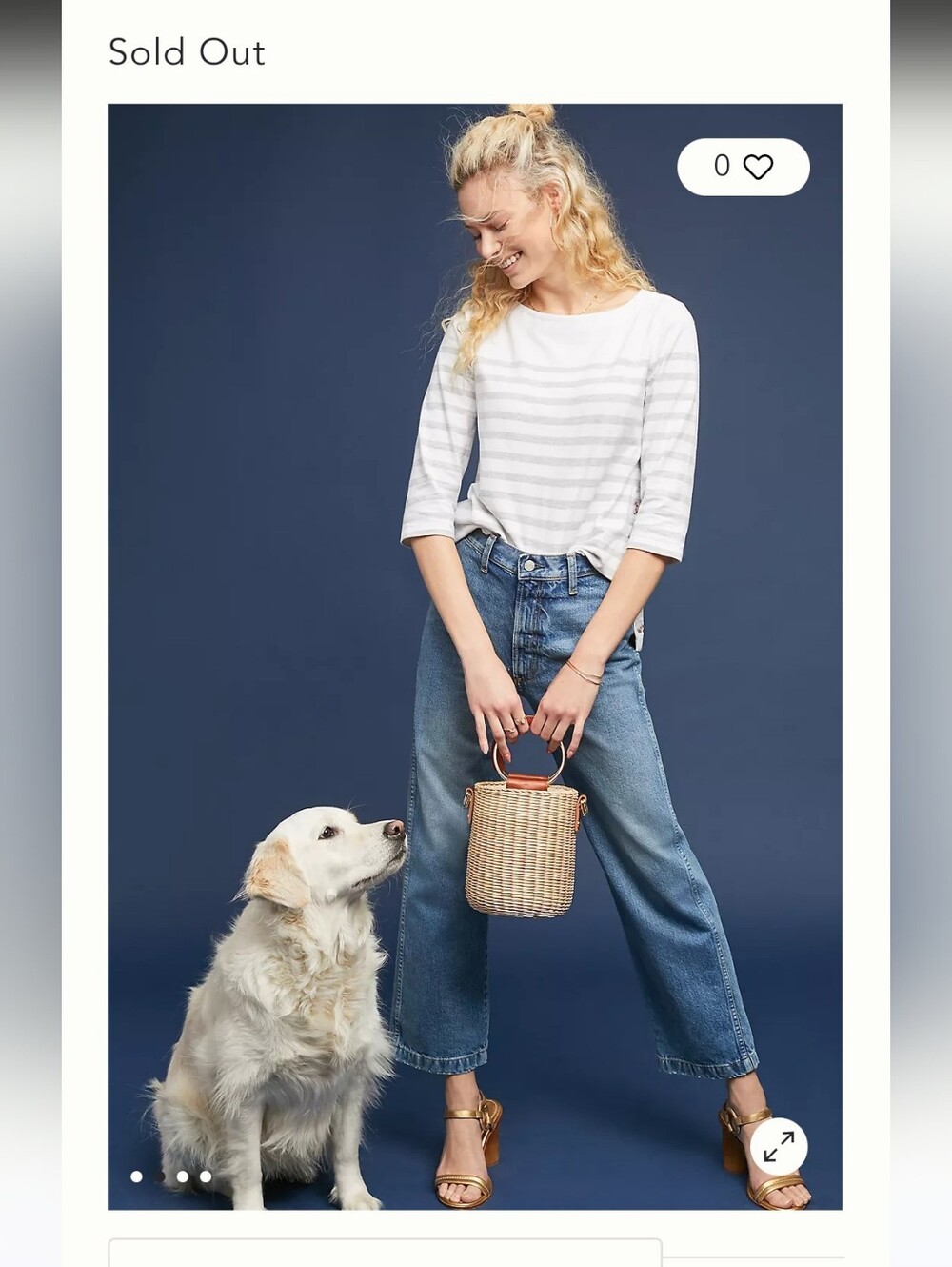 Maeve For Anthropologie Bonnie Boatneck Striped Button And Floral Accents- M
